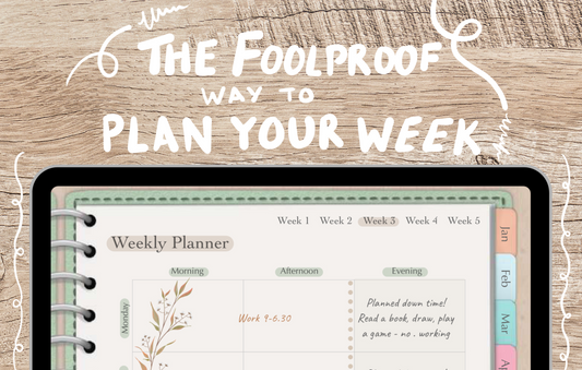 The Foolproof way to effectively plan your week using a digital planner on an ipad